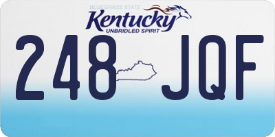 KY license plate 248JQF