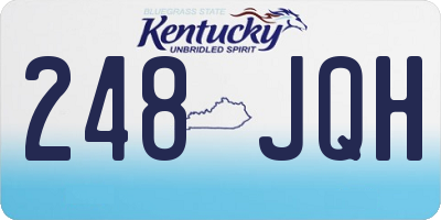 KY license plate 248JQH