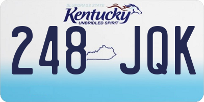 KY license plate 248JQK