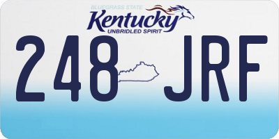 KY license plate 248JRF
