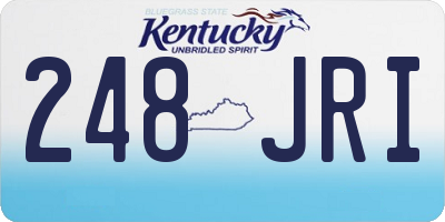 KY license plate 248JRI