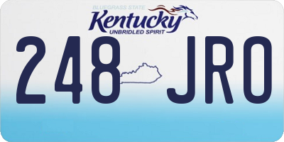 KY license plate 248JRO