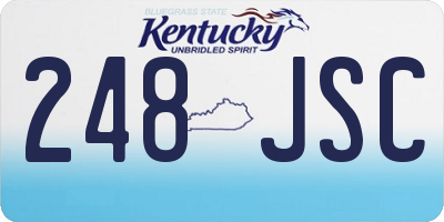 KY license plate 248JSC