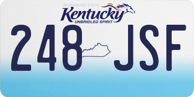 KY license plate 248JSF