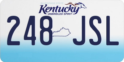 KY license plate 248JSL