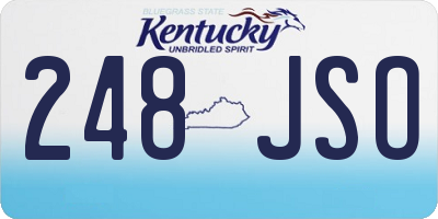 KY license plate 248JSO