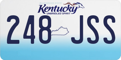 KY license plate 248JSS