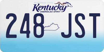 KY license plate 248JST