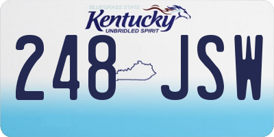 KY license plate 248JSW