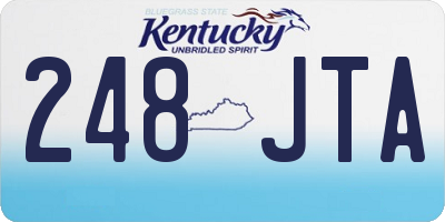 KY license plate 248JTA