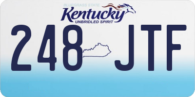 KY license plate 248JTF