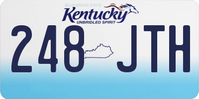 KY license plate 248JTH