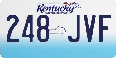 KY license plate 248JVF