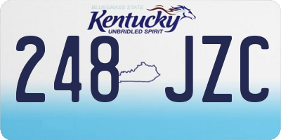 KY license plate 248JZC