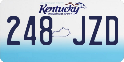 KY license plate 248JZD