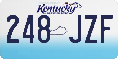 KY license plate 248JZF
