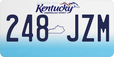 KY license plate 248JZM