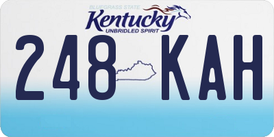 KY license plate 248KAH