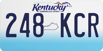 KY license plate 248KCR