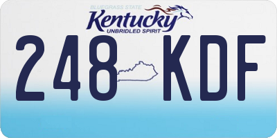 KY license plate 248KDF