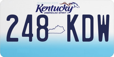 KY license plate 248KDW