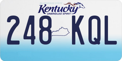 KY license plate 248KQL