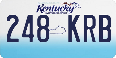 KY license plate 248KRB