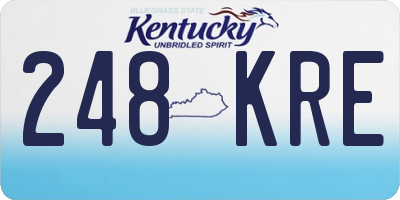 KY license plate 248KRE