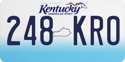 KY license plate 248KRO