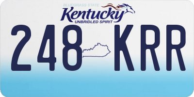 KY license plate 248KRR