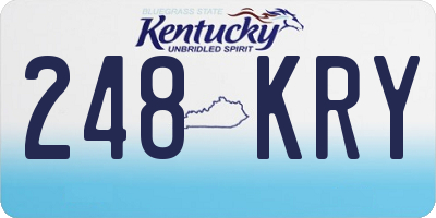 KY license plate 248KRY