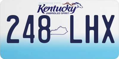 KY license plate 248LHX