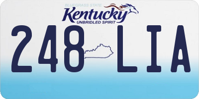 KY license plate 248LIA
