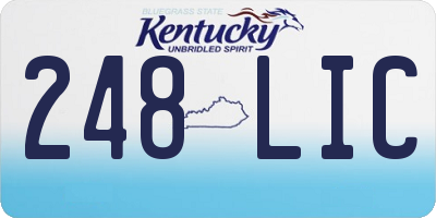 KY license plate 248LIC