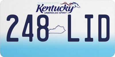 KY license plate 248LID