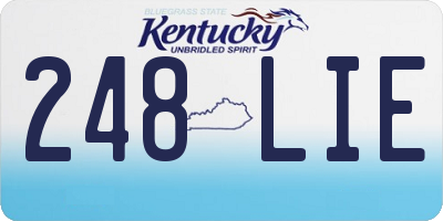 KY license plate 248LIE
