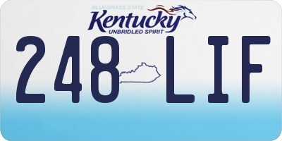 KY license plate 248LIF
