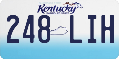 KY license plate 248LIH