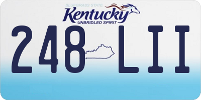 KY license plate 248LII