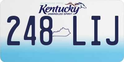 KY license plate 248LIJ