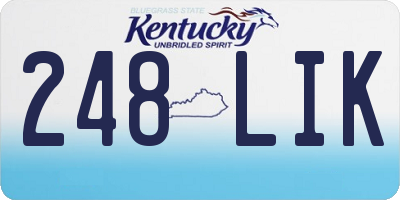KY license plate 248LIK