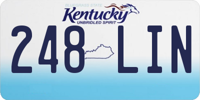KY license plate 248LIN