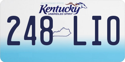 KY license plate 248LIO