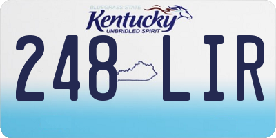 KY license plate 248LIR