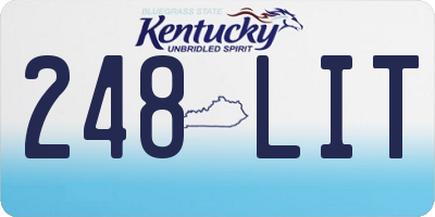 KY license plate 248LIT