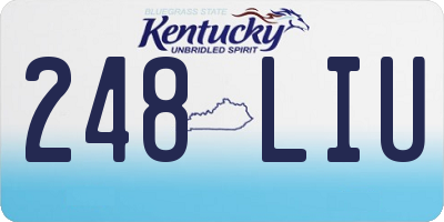 KY license plate 248LIU