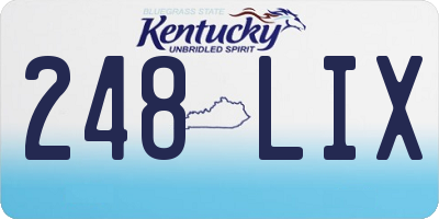 KY license plate 248LIX