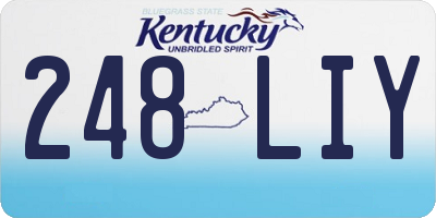 KY license plate 248LIY
