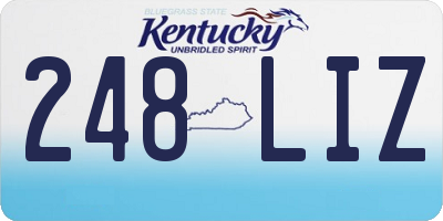 KY license plate 248LIZ