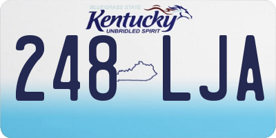 KY license plate 248LJA